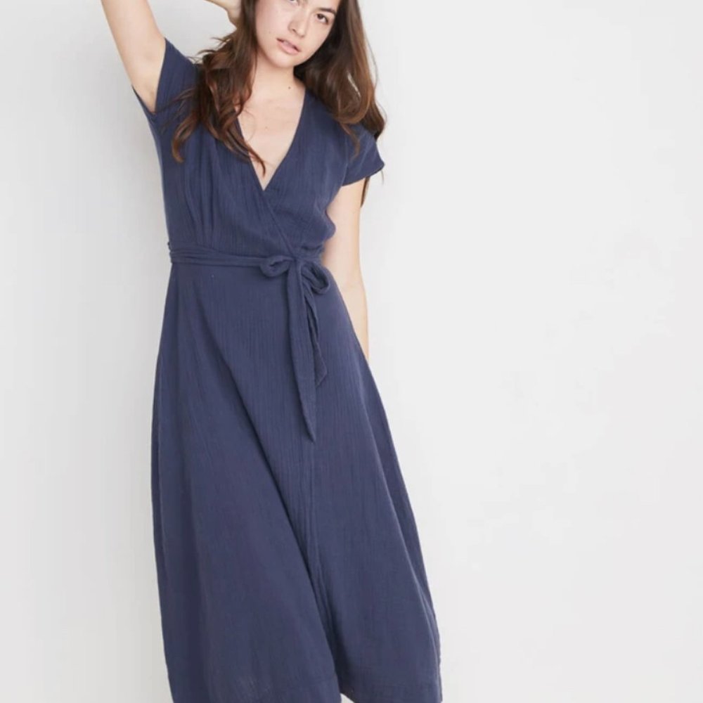 Marine Layer Navy Midi Dress